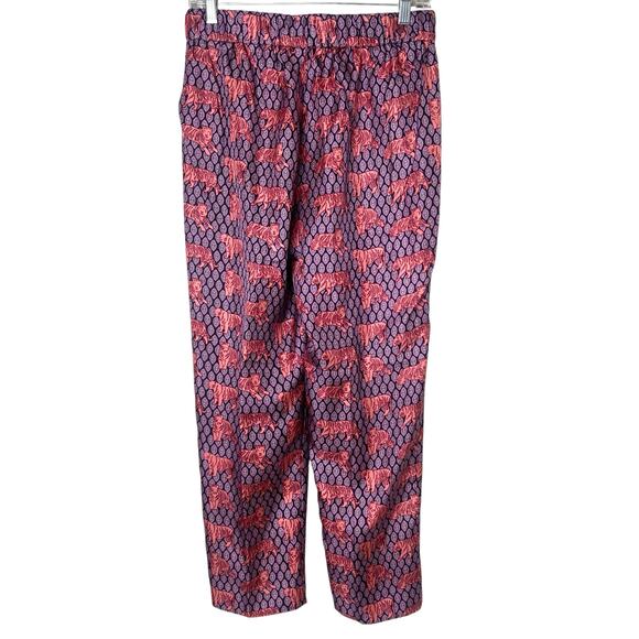 J.Crew Collection Silk Pull-On Easy Pants in Roaming Tigers Size 6 - Picture 8 of 10